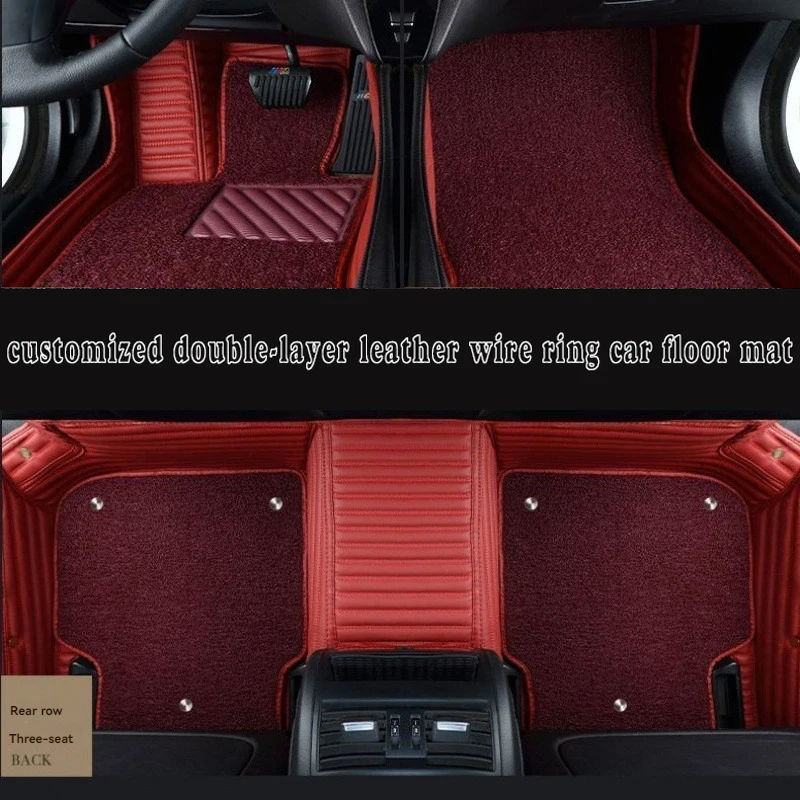 Custom Double Layer Anti-Slip Car Floor Mats For Jaguar All Models XF XJ 6/8/12 XK XKR X-type Xfr F-Type Auto Accessories