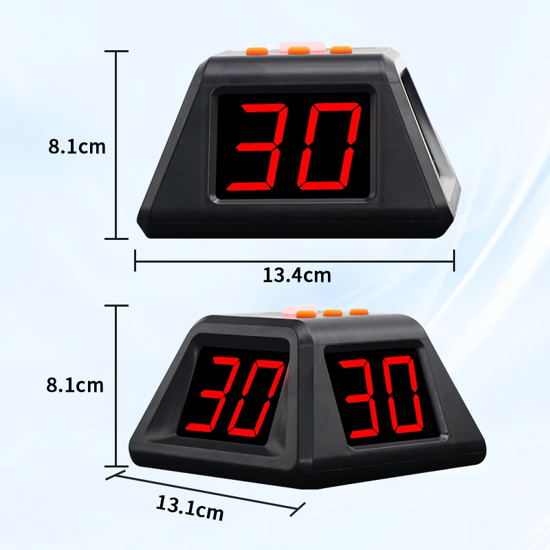 GX Custom Color Adjustable 0-99 Seconds Count Down Digital Counter LED Four Sided Display Board Game Chess Poker Timer