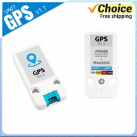 M5Stack GPS Unit High precision GPS positioning unit GNSS signal reception AT6668 MAX2659 Support GPS/QZSS/BD2/BD3/GAL/GLO