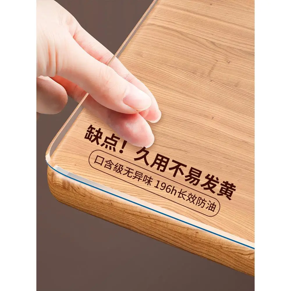 

Transparent PVC Tablecloth Dining Table Mat No-Wash Waterproof Oil-Proof Heat-Resistant Plastic Crystal Board Tea Table Prote...