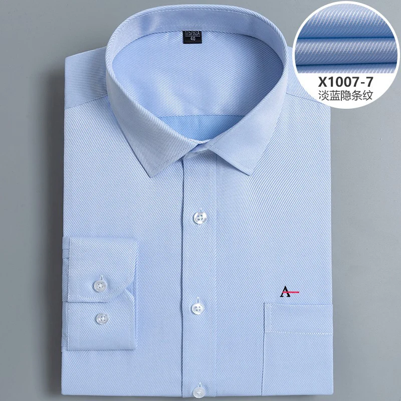Nouvelle chemise pour hommes sans poche de document solide de haute qualité à grande S--8XL, chemise en coton de style de poche pour hommes