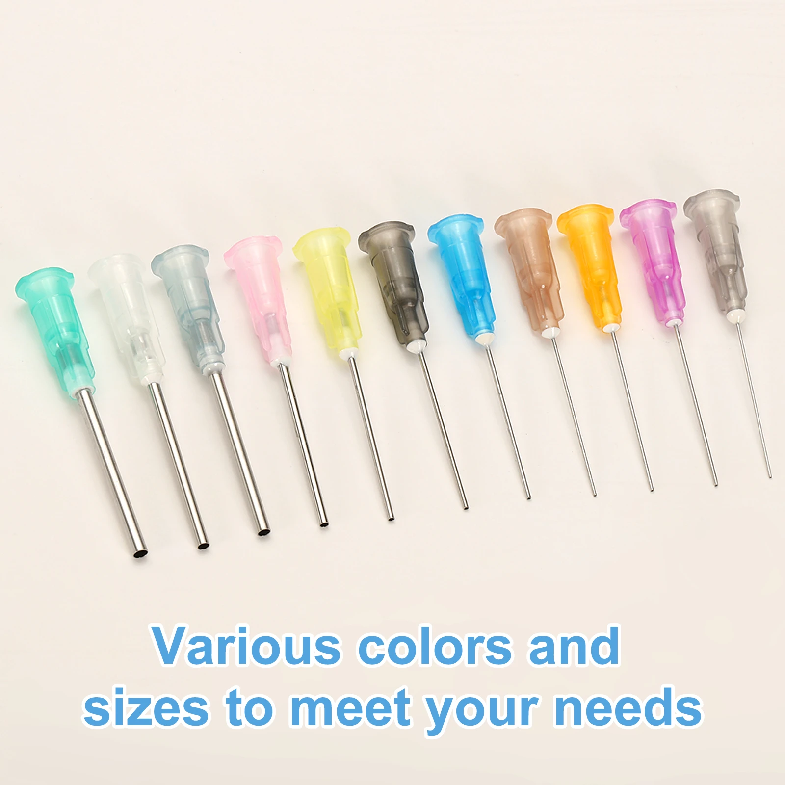 10 Pcs Blunt Tip Dispensing Needle Stainless Steel Dispensing Tips with Luer Lock Dispenser Needle for Measuring Refilling Inks