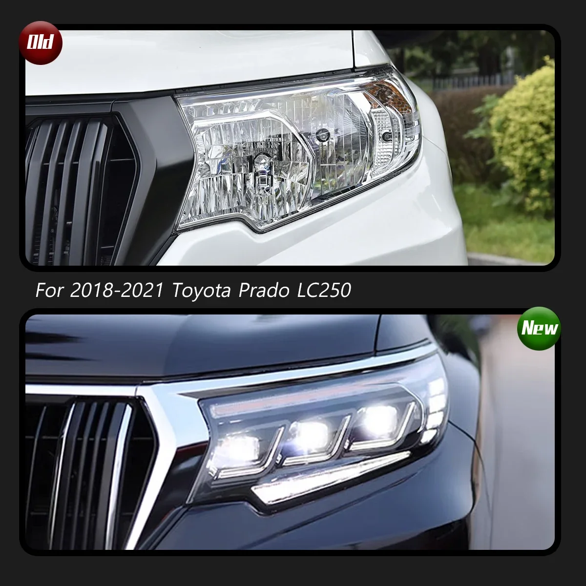 

TYPY автомобильная фара для Toyota Prado LC250 2018-2021, обновленная модифицированная новая DRL, динамический указатель поворота, светодиодная фара, автоаксессуары