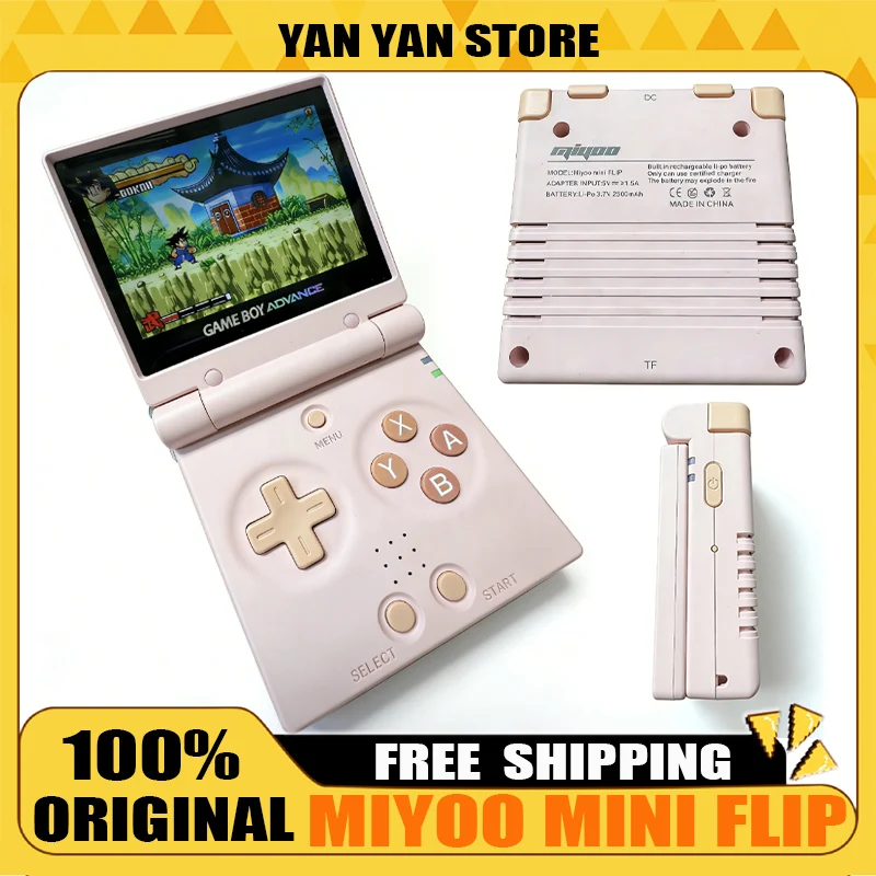 

Портативная игровая консоль MIYOO Mini Flip Retro с новым шарниром, 2,8-дюймовым IPS-экраном, эмулятором классических игр