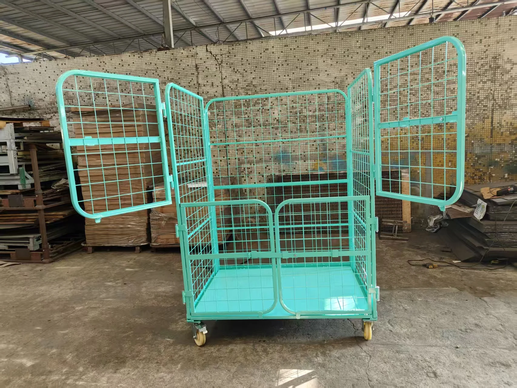 Express Logistics Trolley Warehouse Sorting Cart Distribution Center Roll Pallet Swivel Castors With Brakes
