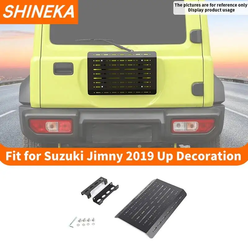 

SHINEKA Car Rear Tailgate Expansion Mount Bracket No Drill For Suzuki Jimny JB74 2019 Up Black Offroad Accessories