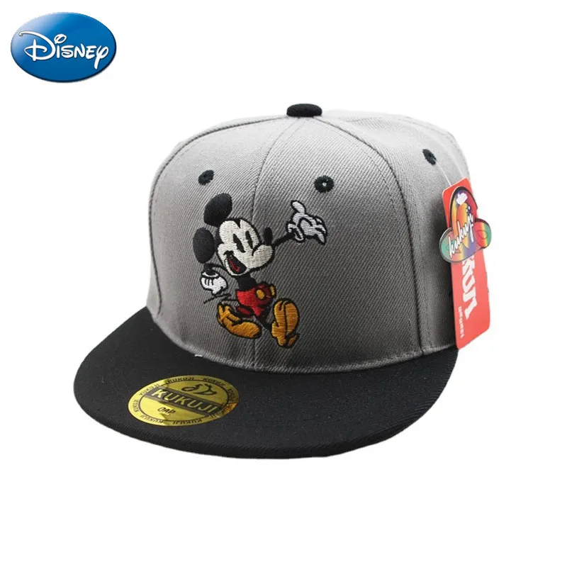 Disney-gorra de béisbol con dibujos animados para niño y niña, gorro con bordado de Mickey, informal, a la moda, para exteriores, protector solar,