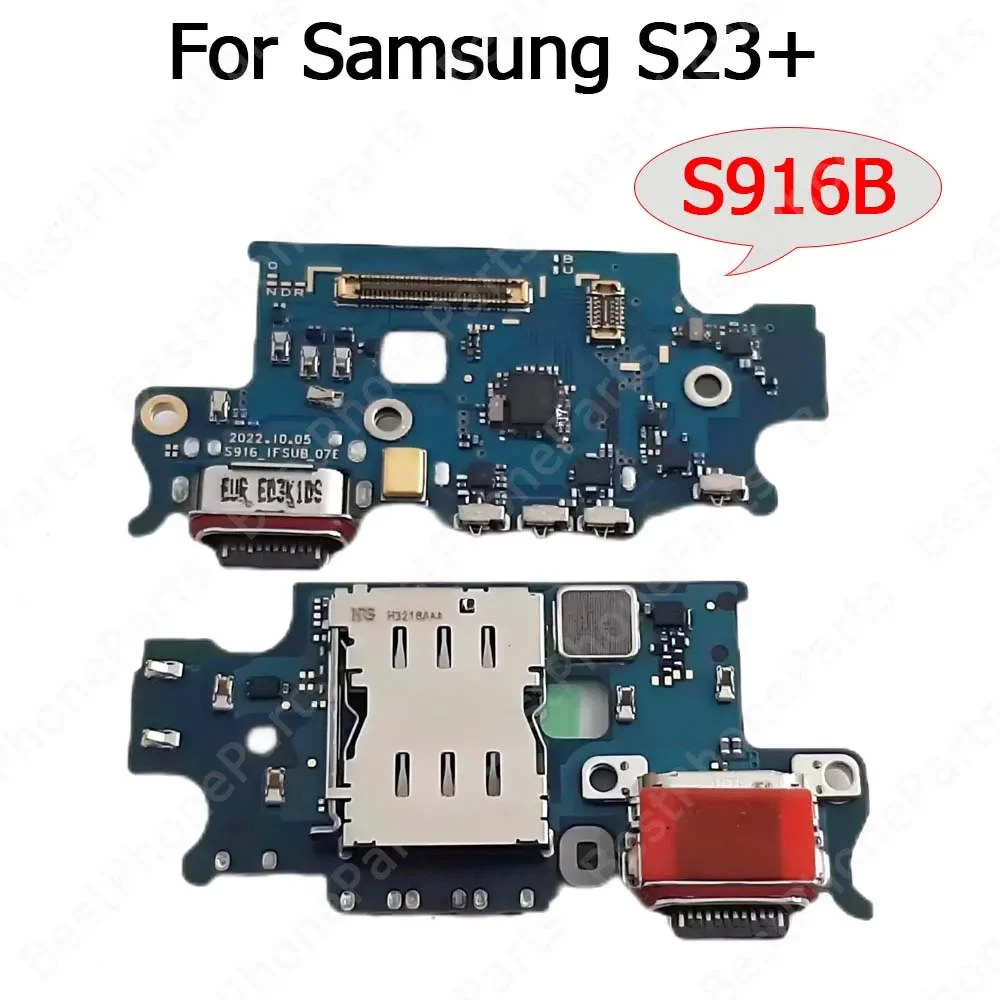 Charging Port For Samsung Galaxy S23 Ultra S23+ S23 Plus FE S711 S911 S916 S918 Charge Board Plate Usb Connector Flex Cable