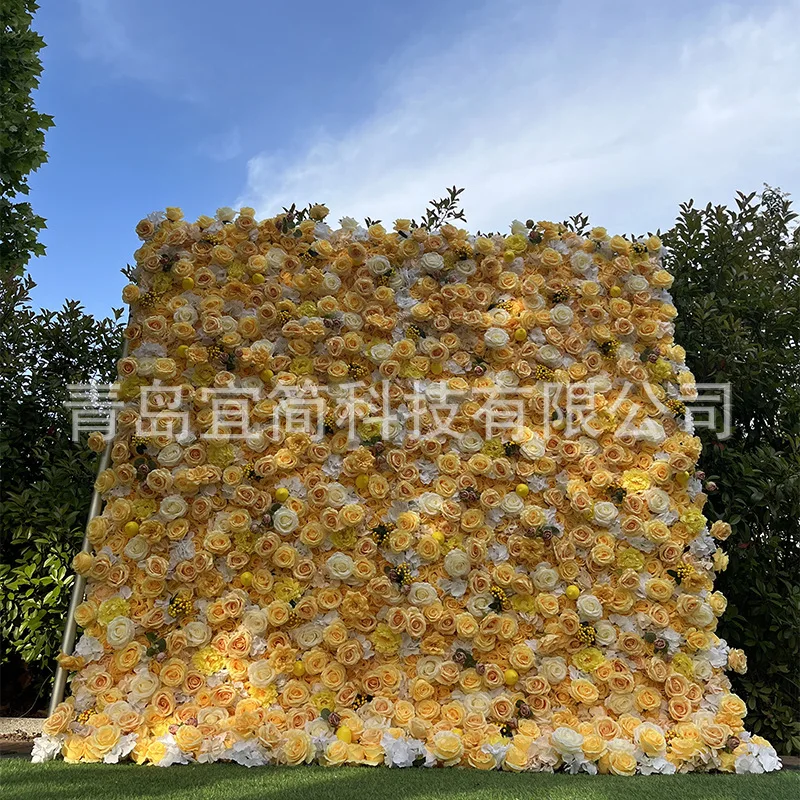 

Cloth Bottom Flower Wall, Background Wall, Event Party Background Wall, Source Factory Flower Row Arch Simulation Flower