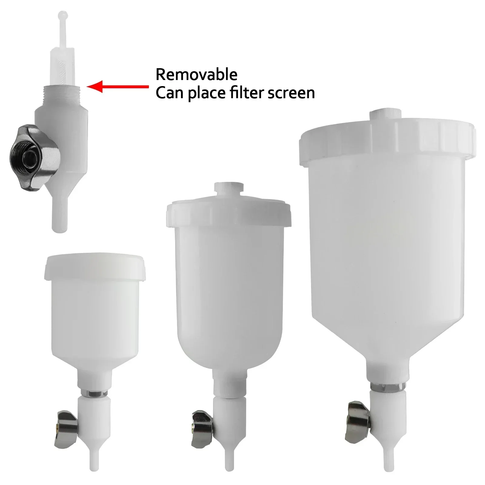 2 Models Spray Gun Adapter G1/4 Threaded Connector Gravity Type Feed Side Converter Adapter