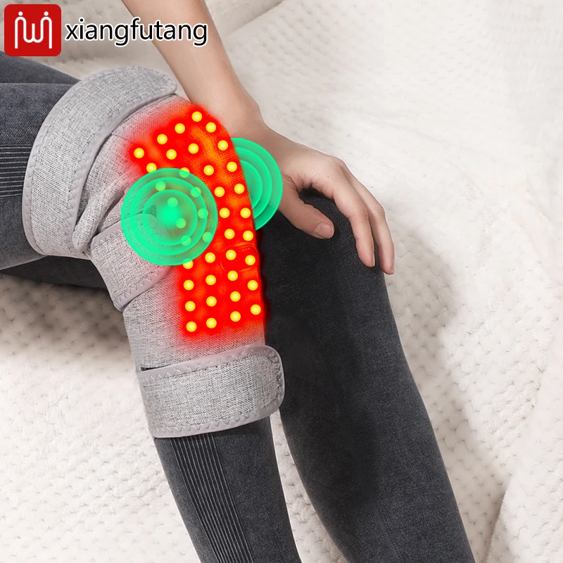 

Массажер для колена с терапией красным светом — 3-ступенчатое нагревание и вибрация, облегчает боль в суставах и жесткость, восстановление детей, для любителей фитнеса и пожилых людей