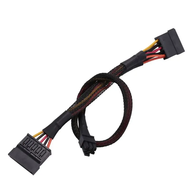 A23F-Mini 6Pin To 15Pin X2 SATA Power Cable Cord For DELL Vostro 3650 3653 3655 Desktop Computer HDD SSD Expansion Cable