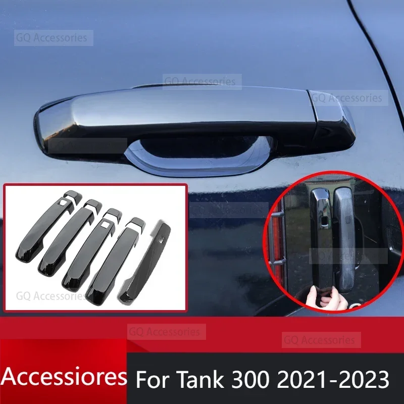 

For WEY GWM Tank 300 2021 2022 2023 Car External Door Bowl Handle Door Handle Cover Door Wrist Anti Scratch Protection