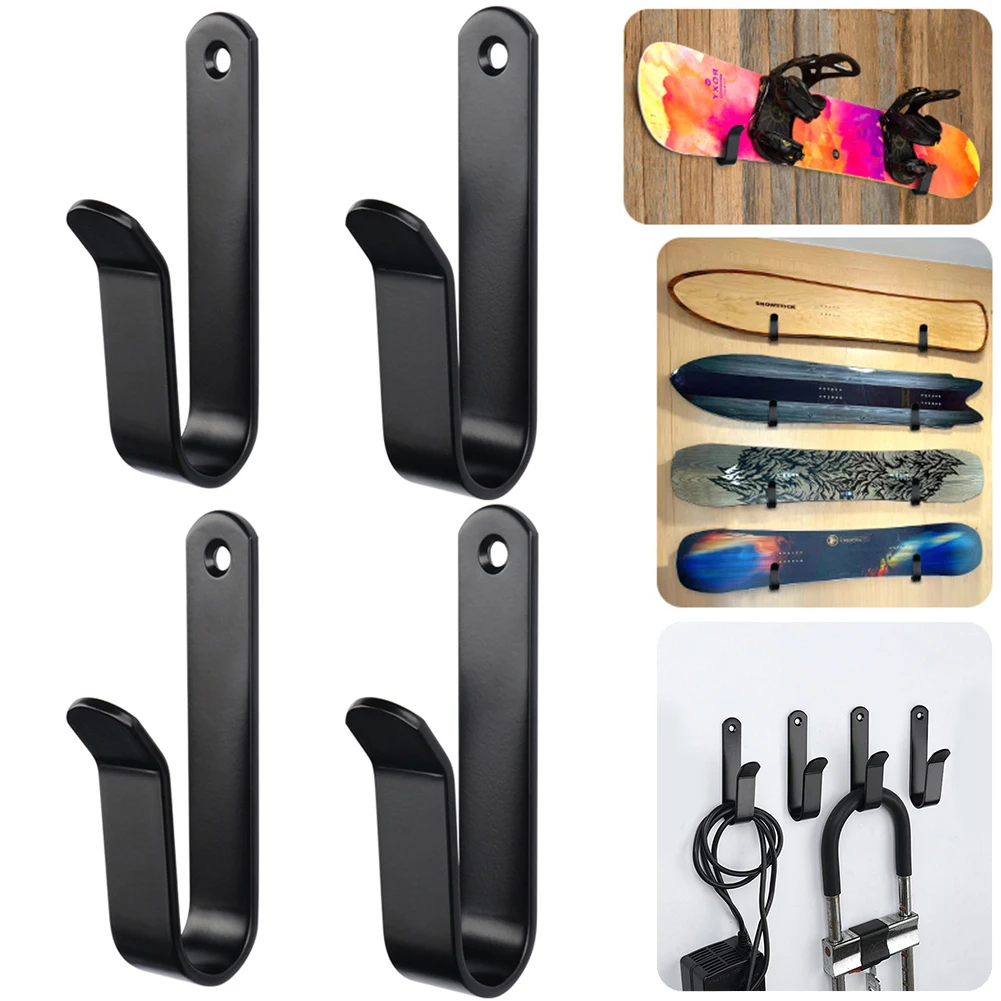 Snowboard Display Wall Mount Solid Steel Horizontal Snowboard Wall Rack Snowboard Wall Hanger for Home Room Garage