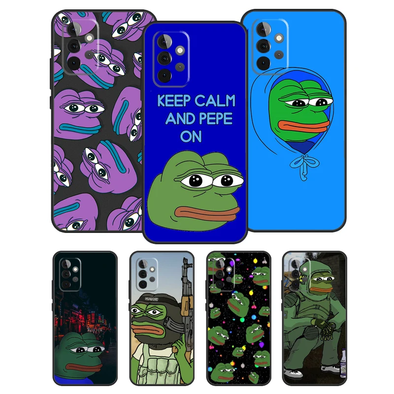 Sad Frog pepe meme Case For Samsung A52S A21S A02S A03S A51 A71 A50 A70 A12 A22 A32 A42 A72 A52 Coque