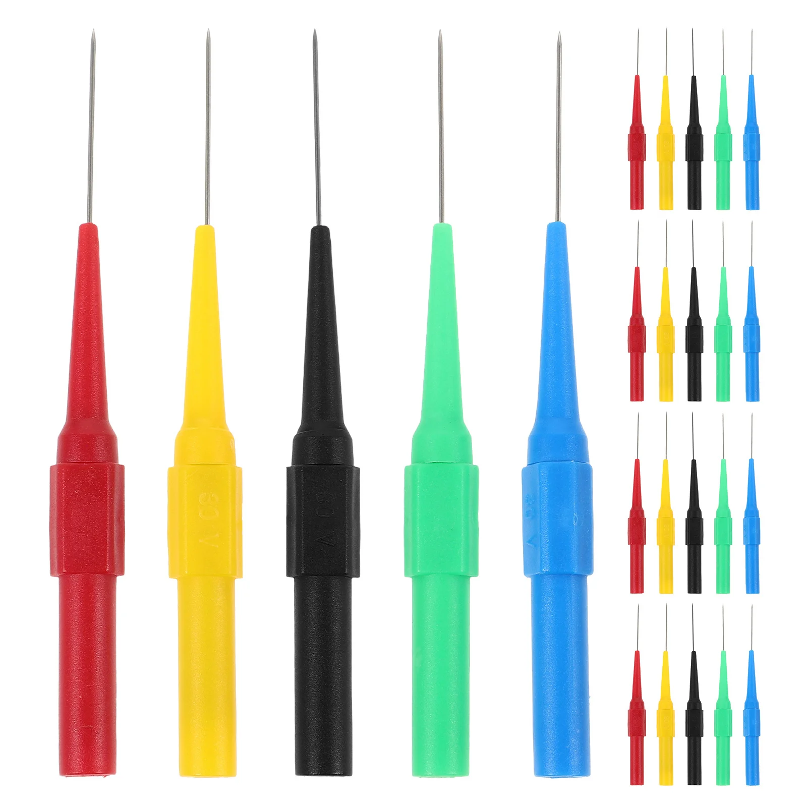 25 قطعة مجسات السيارات المتعددة 0.7 مللي متر غير المدمرة سلك ثقب اختبار التحقيق لإصلاح السيارات ارتفاع درجة الحرارة مرنة #4