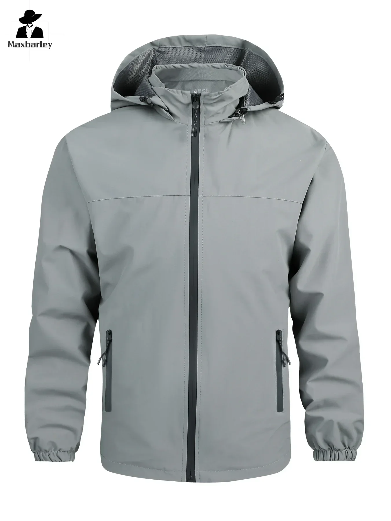 Coupe-vent imperméable pour homme avec poignées amovibles, veste légère décontractée, manteau de camping et de pêche, grande taille, extérieur,