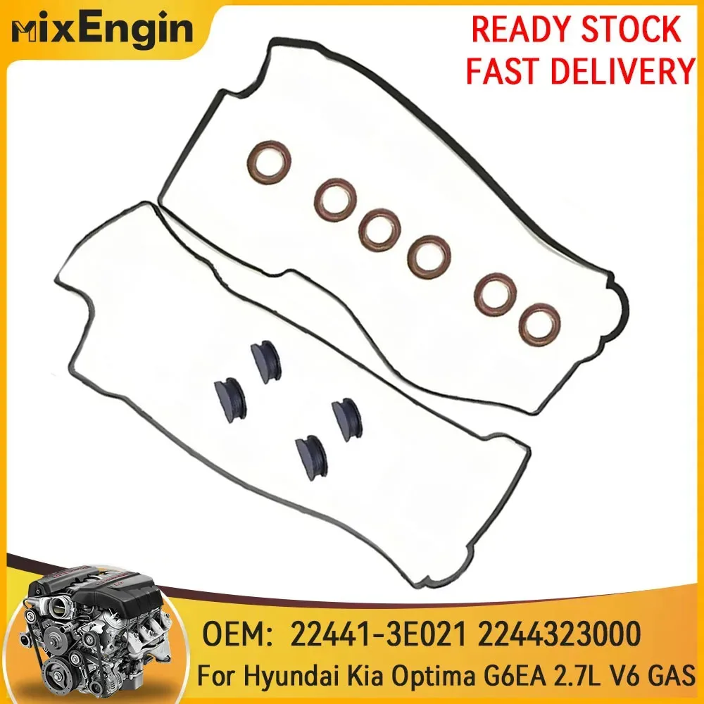 Conjunto de junta da tampa da válvula do motor, adequado para 2.7 l v6 gás para hyundai santa fe kia optima rondo g6ea 2.7l 2006-2010 22441-3e021