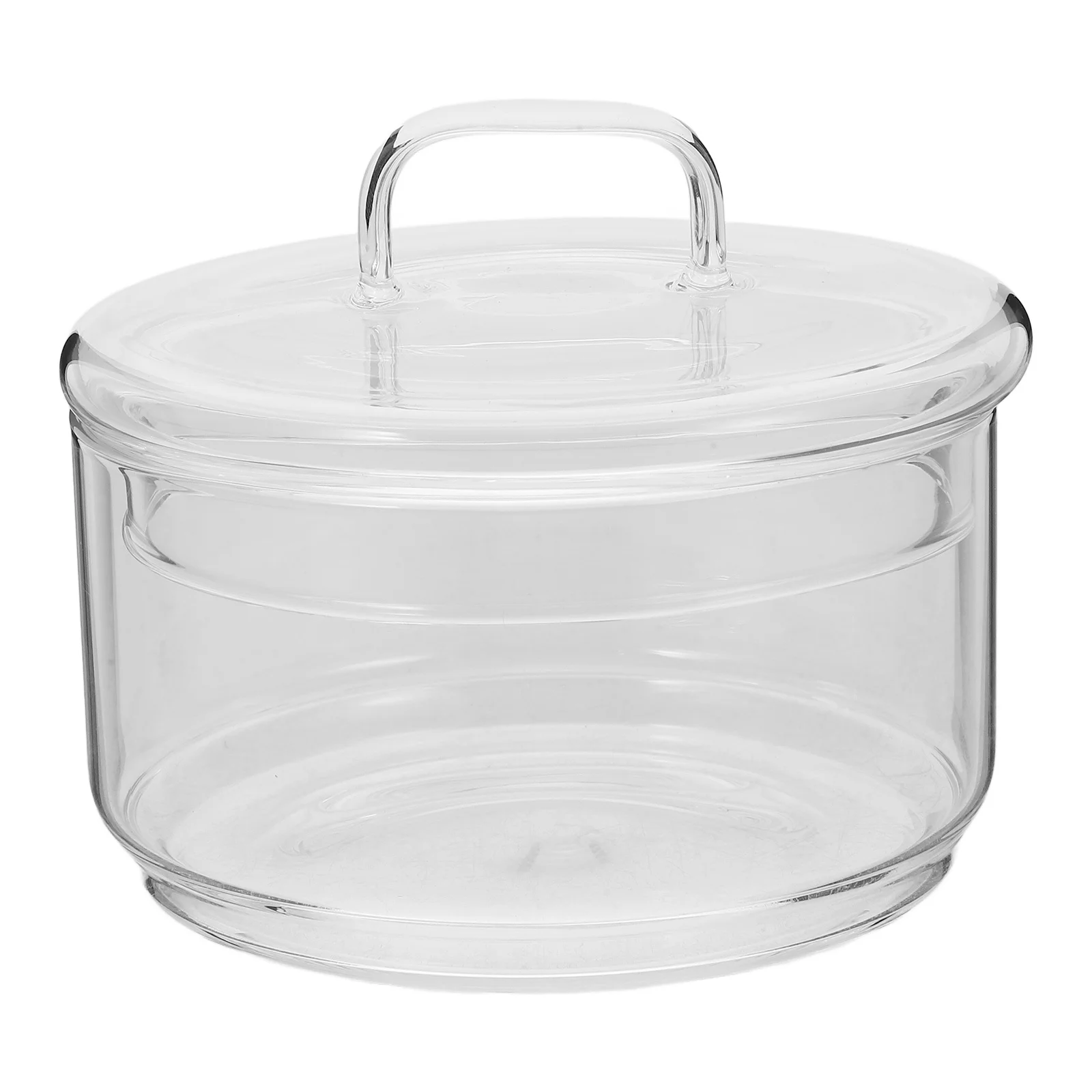 

Stackable Heat Resistant Glass Bowl Transparent Fruit Container Salad Storage Dessert Box Lid Glass Salad Bowl