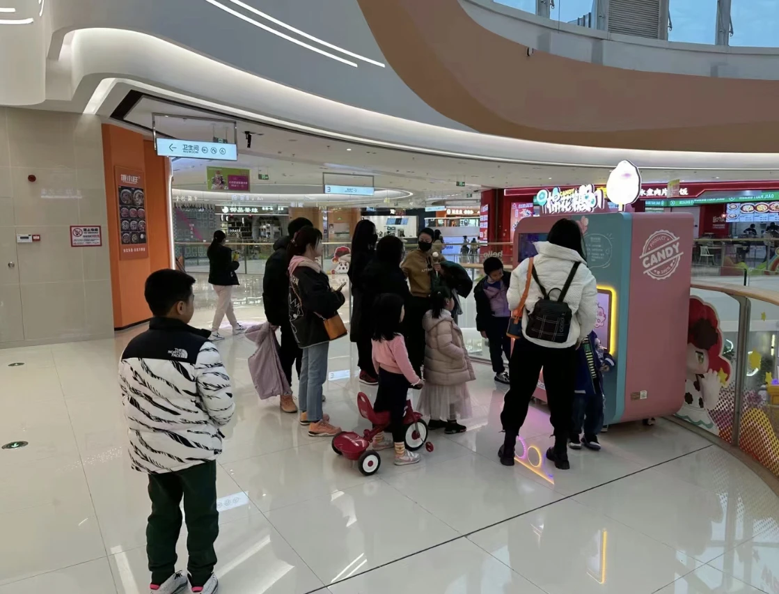 Cotton Candy Vending Machine Candy Floss Maker with Toy Dispenser Feature, Great for Kids & Entertainment Centers