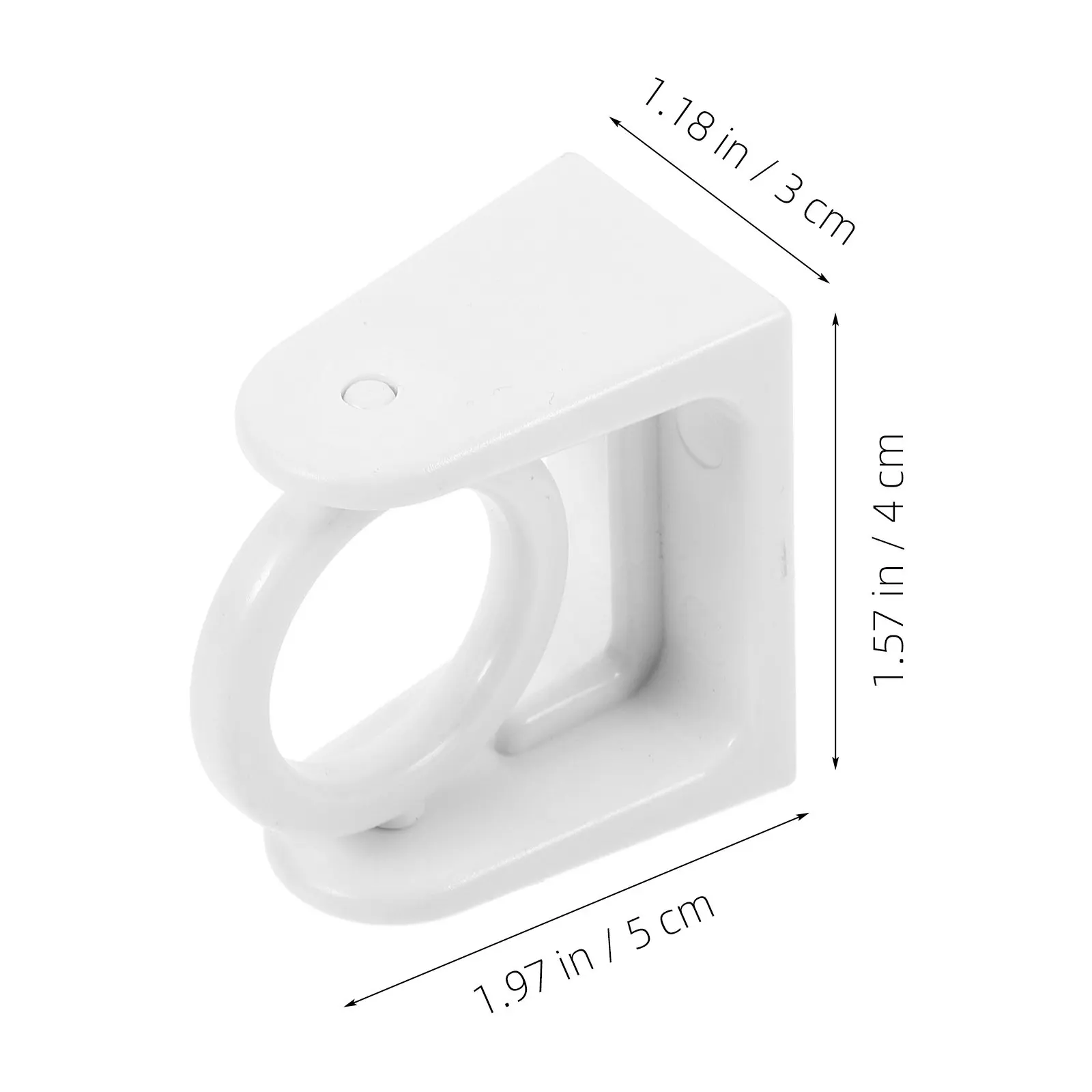 4Pairs Curtain Rod Hooks No Drill Adhesive Mount Shower Curtain Rod Holder Multipurpose Wall Clips Stable Reliable for Bathroom