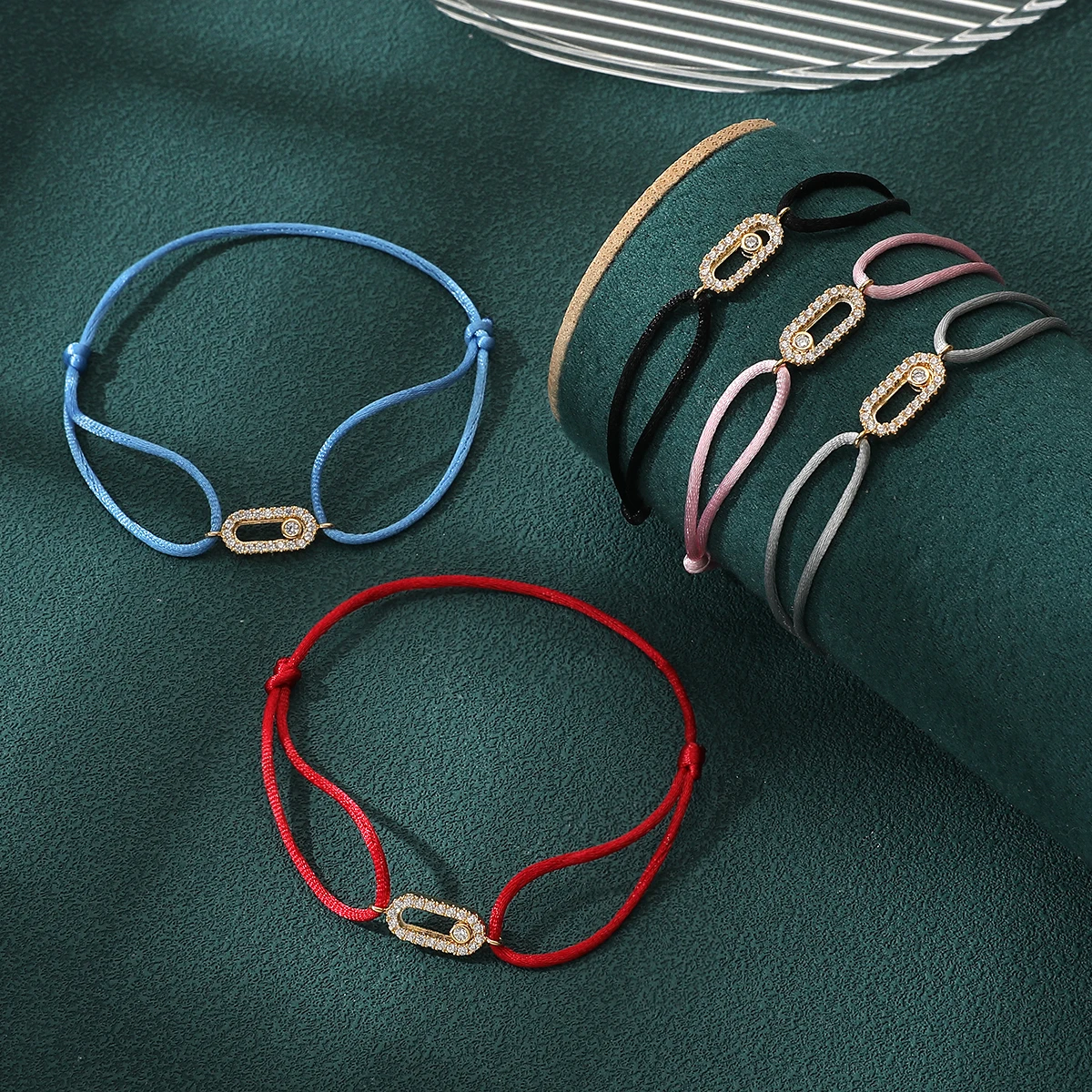 سوار بحبل زركون قابل للتعديل للنساء ، سلسلة برباط ، إكسسوارات مجوهرات ، موضة بسيطة ، جديدة