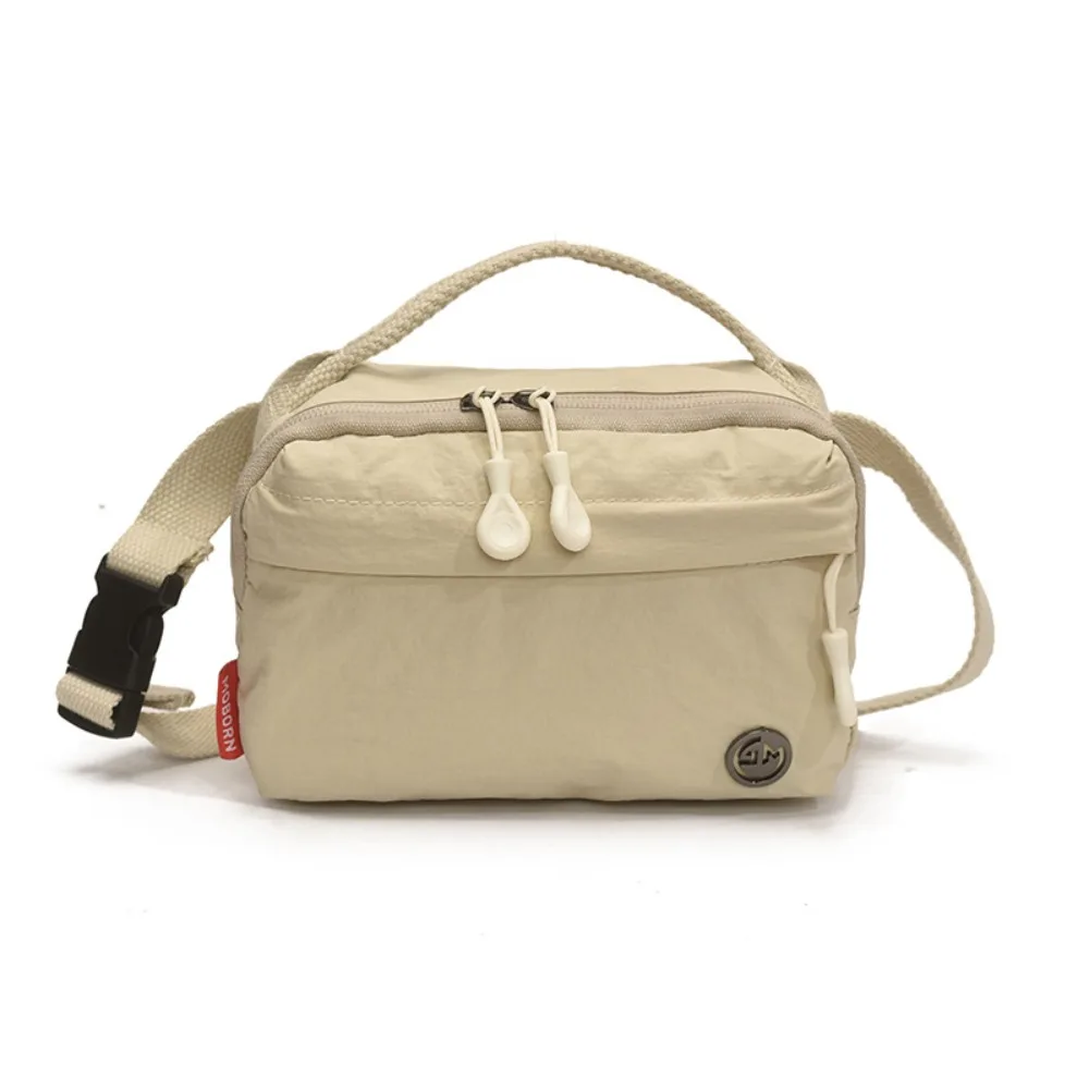 

Korean Style Nylon Crossbody Bag Handbag Lightweight Sports Shoulder Bag Large Capacity Waist Pack Square Message Bag Travel