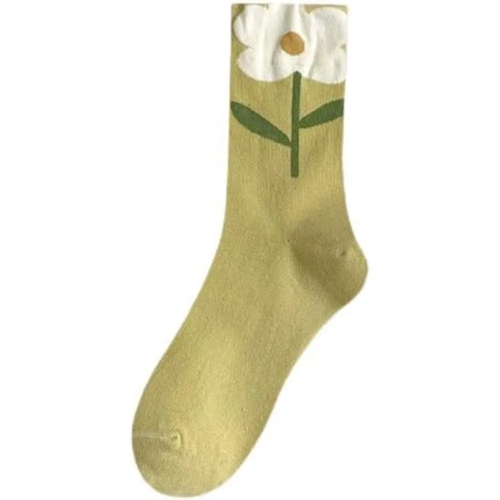 جوارب قطنية لطيفة للنساء والفتيات خمسة أزواج من الجوارب الرياضية والارتداء اليومي