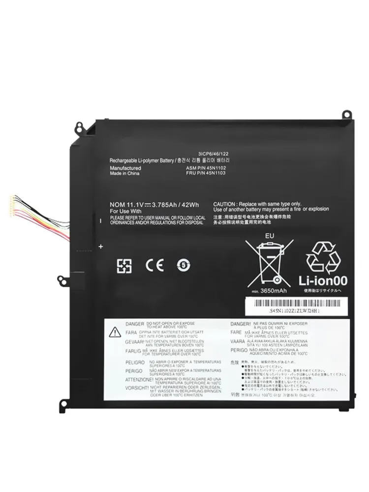 Imagem -05 - Bateria do Portátil para Lenovo Thinkpad x1 Helix 45n1102 11.1v 3650mah 45n1103