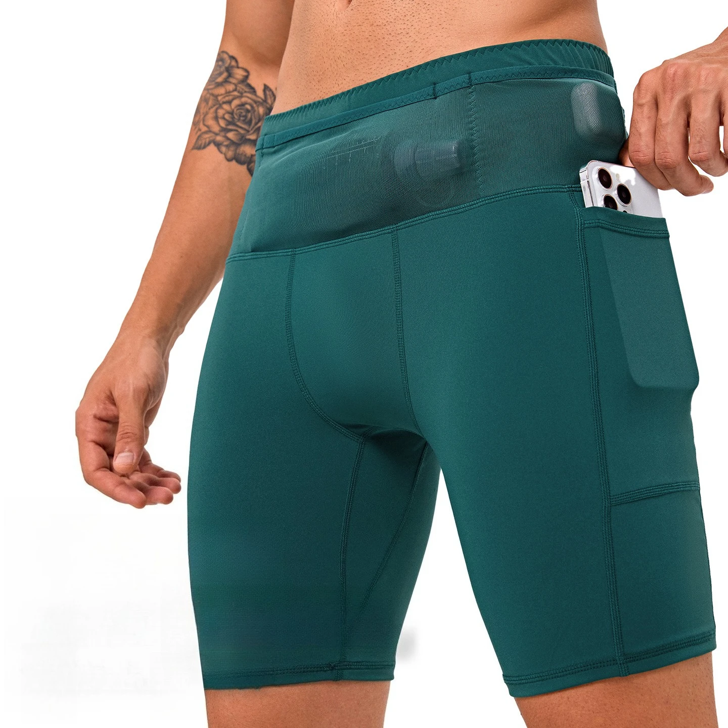 Men's Gym Compression Shorts Professional Running Shorts Men Marathon Racing Shorts Men Tights Sportwear Fitness Workout Clothes