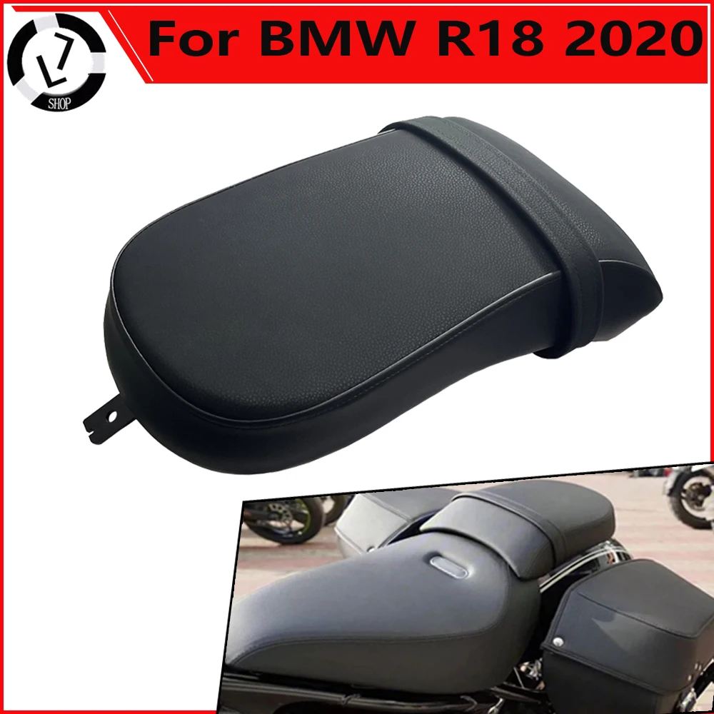 Motorcycle Rear Seat Cushion Leatherette Upholstery For BMW R18 2020 Black R 18 R1800 Seat Accessories