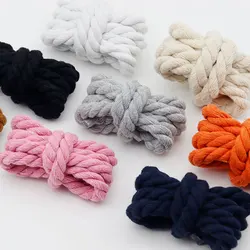 1Pair Quality Round Shoelaces Colorful 8MM Thicker Pure Cotton Shoelace Running Sneakers Laces Boots Shoe lace for Women and Men