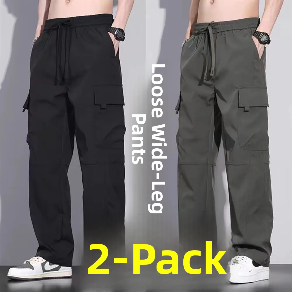 Spring Autumn Men's Straight Leg Workwear Trousers Durable Outdoor Construction Site Labor Protection Casual Pants
