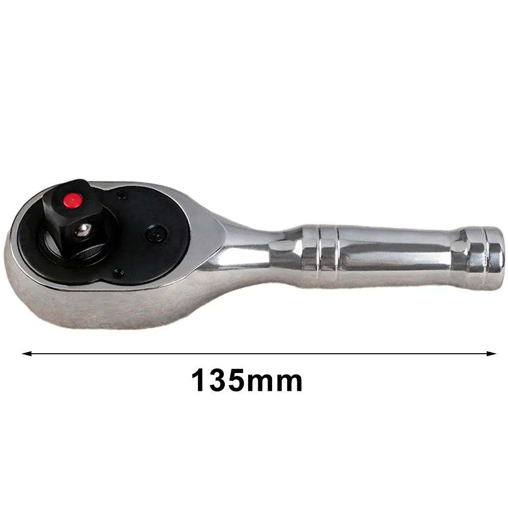 For Car Repairs 1 2inch Drive One-Thumb Switch Chrome Vanadium Wrench Diy 135mm 5.31'' Minimal Swing Clearance