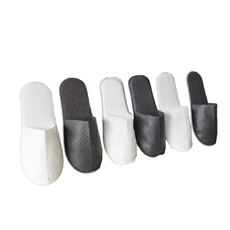 5 pairs of non woven disposable slippers for hotel aviation quality indoor and outdoor outings for travel at home