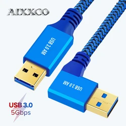 AIXXCO USB to USB Extension Cable Type A Male to Male USB 3.0 2.0 Extender for Radiator Hard Disk TV Box USB 3.0 Cable Extension