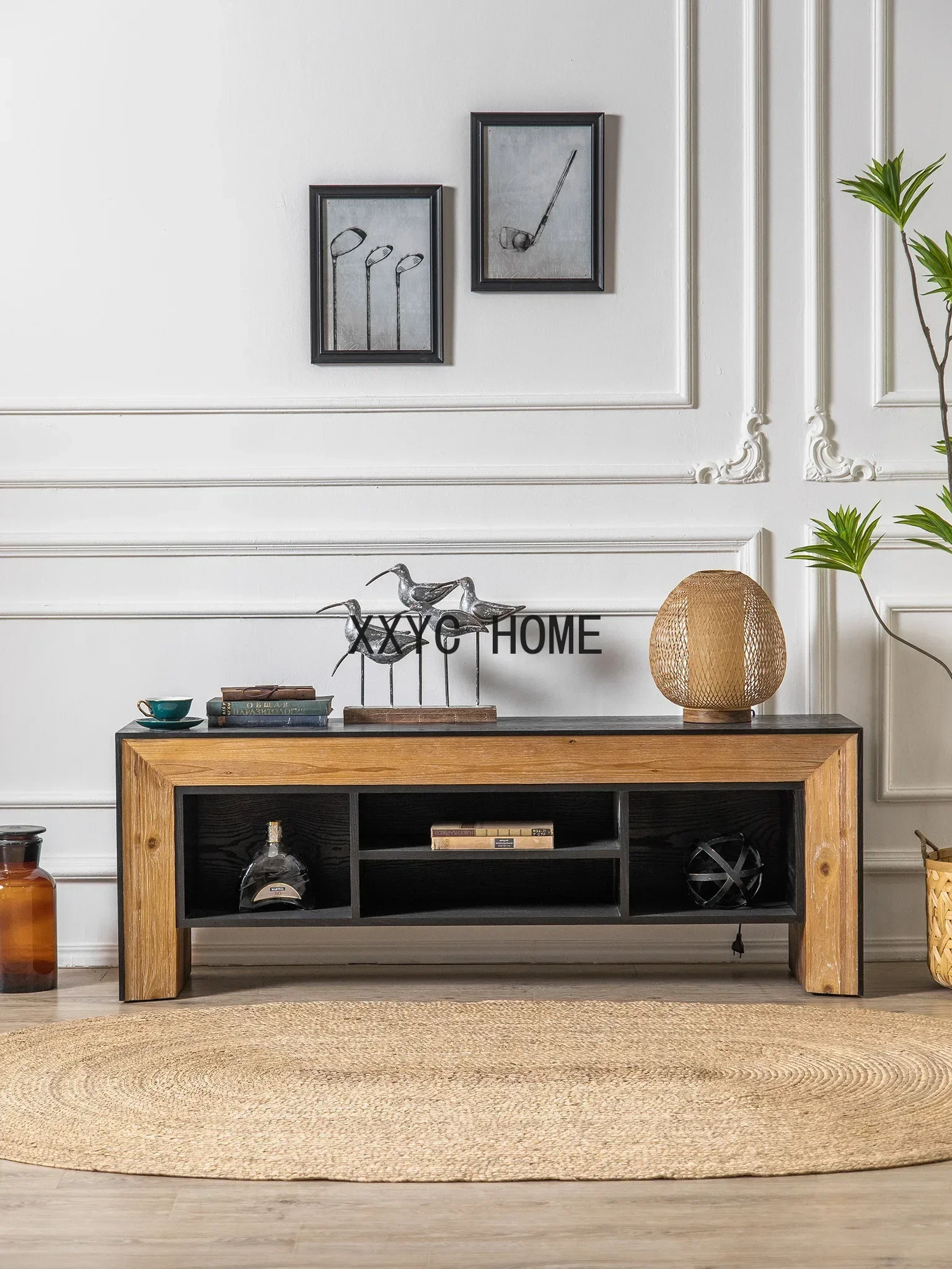 

Home Small Apartment Floor Bedroom TV Stand Coffee Table TV Stand Combination