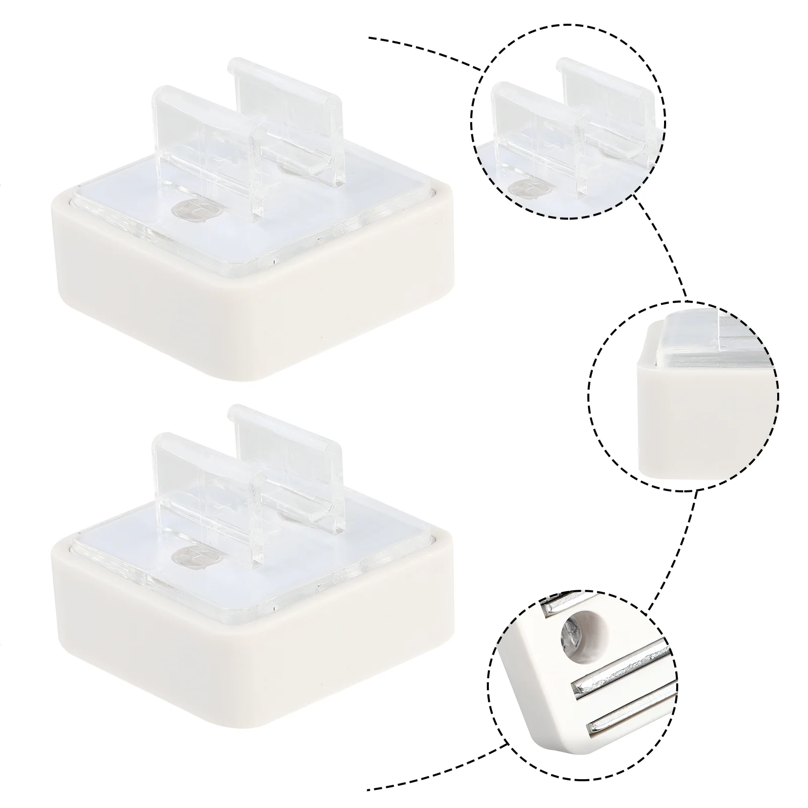 

2Pcs Shelf Magnet Base Price Label Holder Magnet Base Supermarket Supplies Display Rack Magnet Base