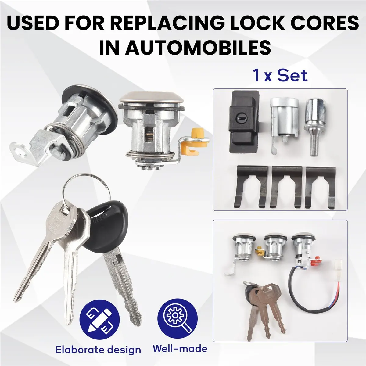 #30G (metal)Car Lock Cylinder & Key for Mitsubishi Pajero Shogun Montero MK2 V31,Automotive Parts & Accessories