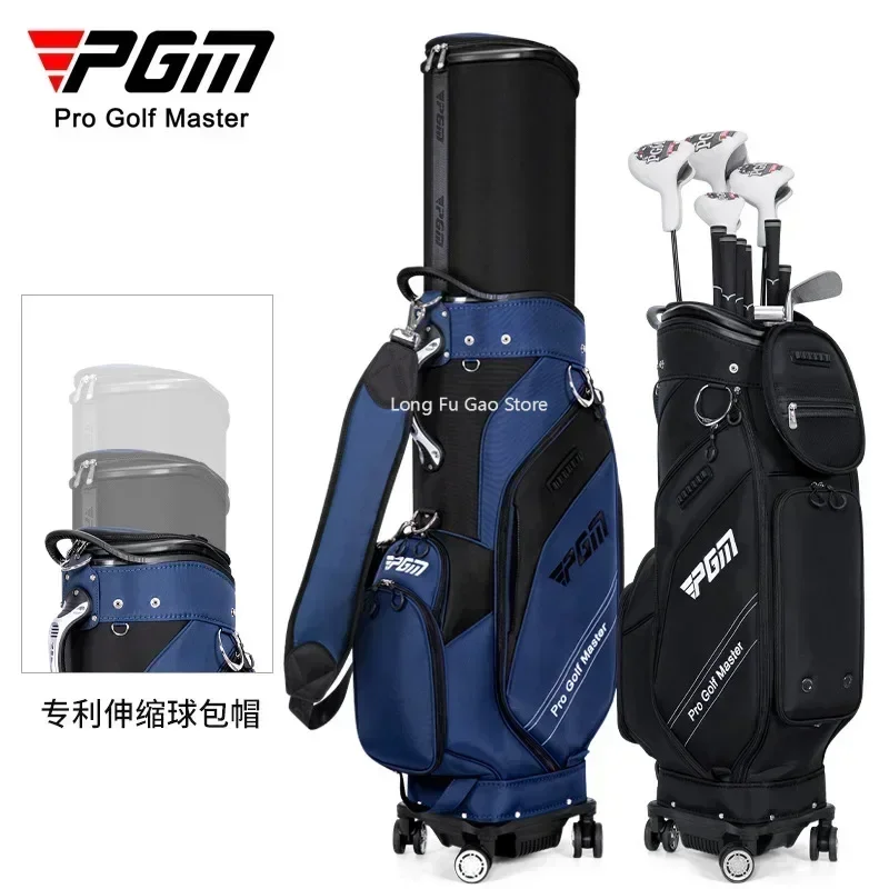 

PGM Golf Clubs Bag Unisex Hard Shell Telescopic Balls Rod Package Four Wheels Aviation Nylon Waterproof