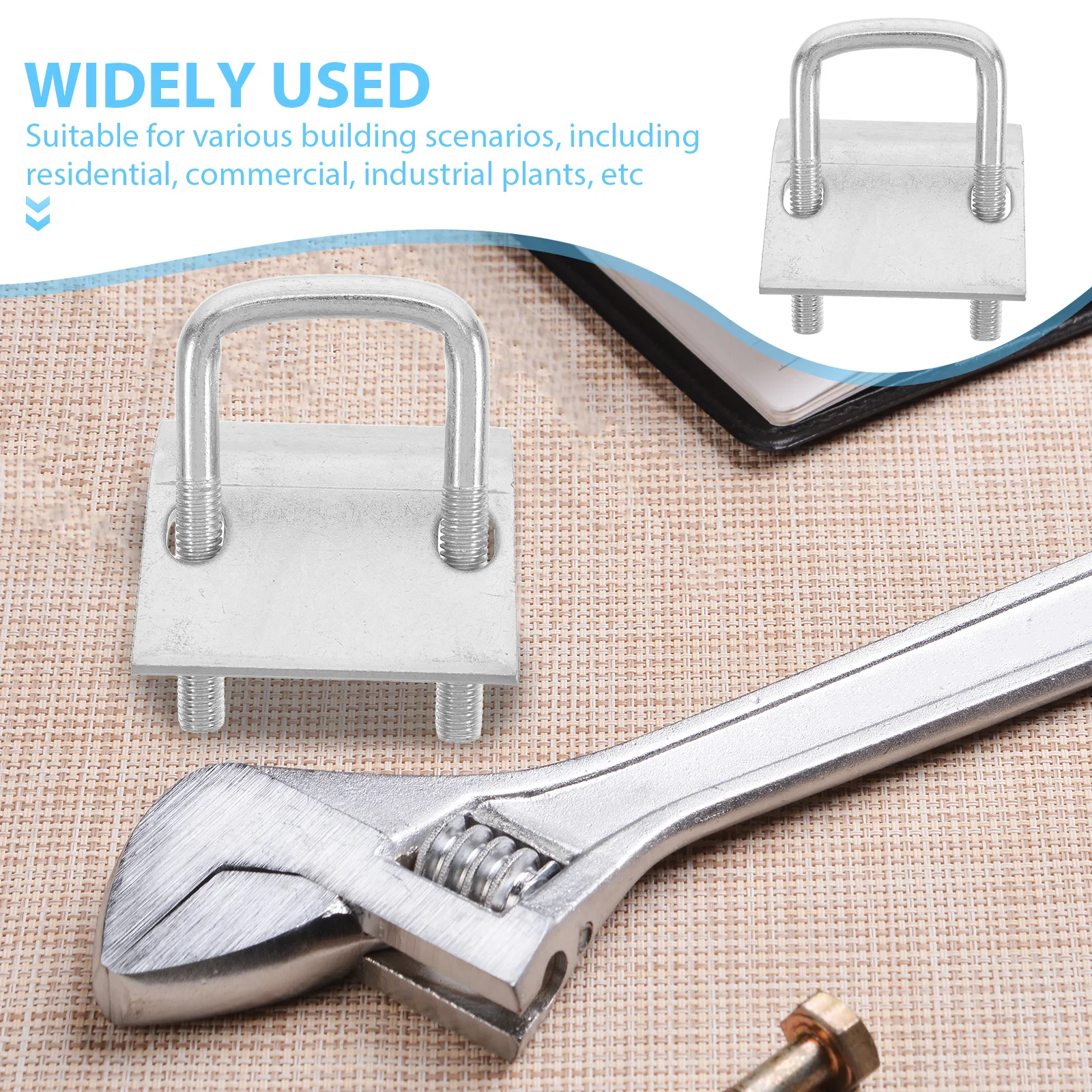 2Pcs Anti-Seismic Steel Beam Support Bracket Toothed Plate Clamp Buckle Steel Structure Fixing Enhanced Stability Construction