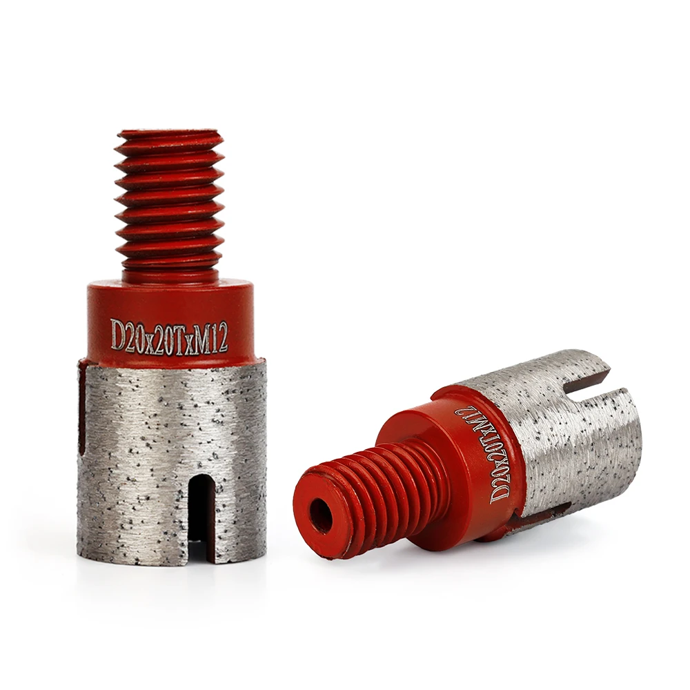 With cooling holes M12 Thread Hot press Sintered CNC Diamond Screw Drill Bit Finger Drill bit For Granite Marble Quartz