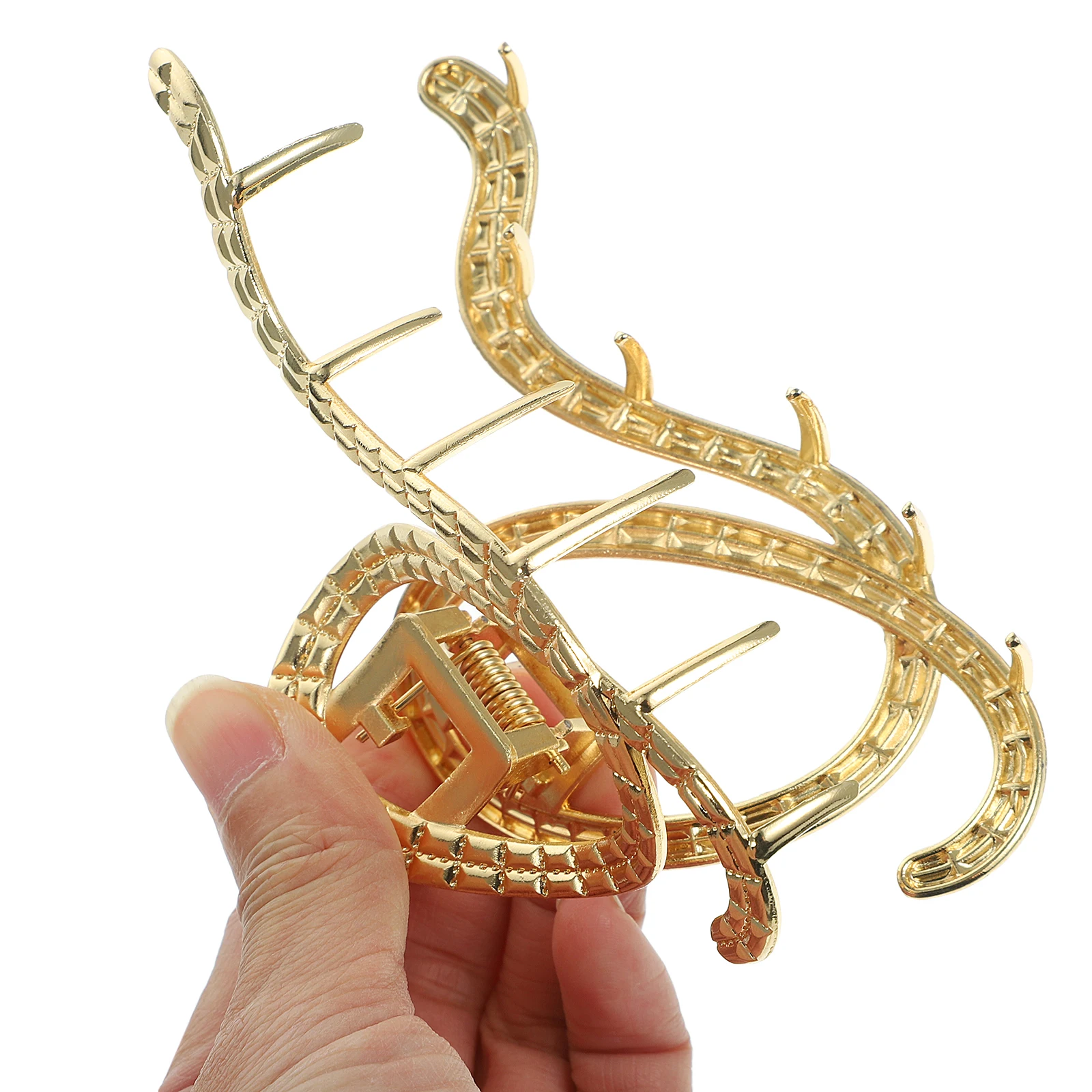 

4Pcs Metal Hair Claw Clips Durable Spider Fish Snake Design No Pain Jaw Clips for Women Hair Accessories Claw Clip