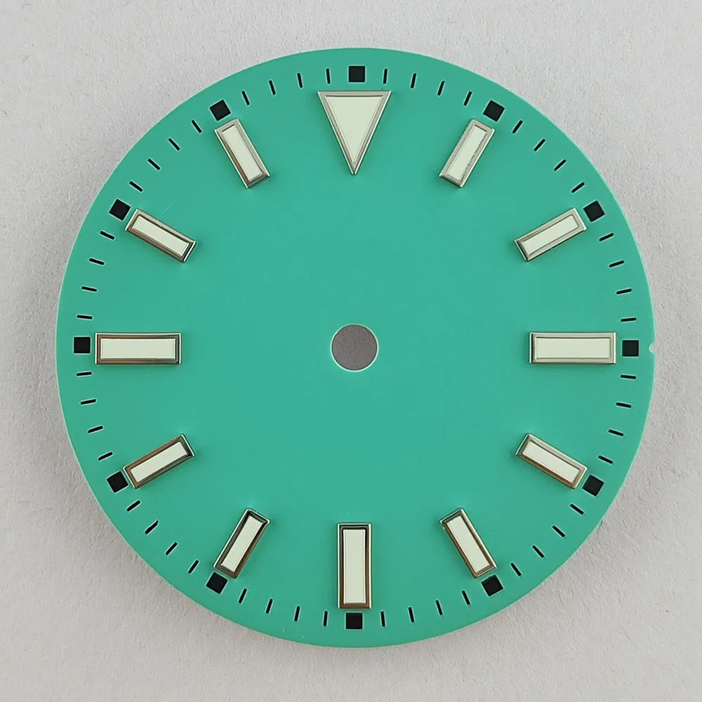 قرص ساعة NH35 Morandi قرص أرجواني وردي أخضر مناسب لملحقات قرص الشعار المخصص لحركة NH35/NH36/4R/7S/8215