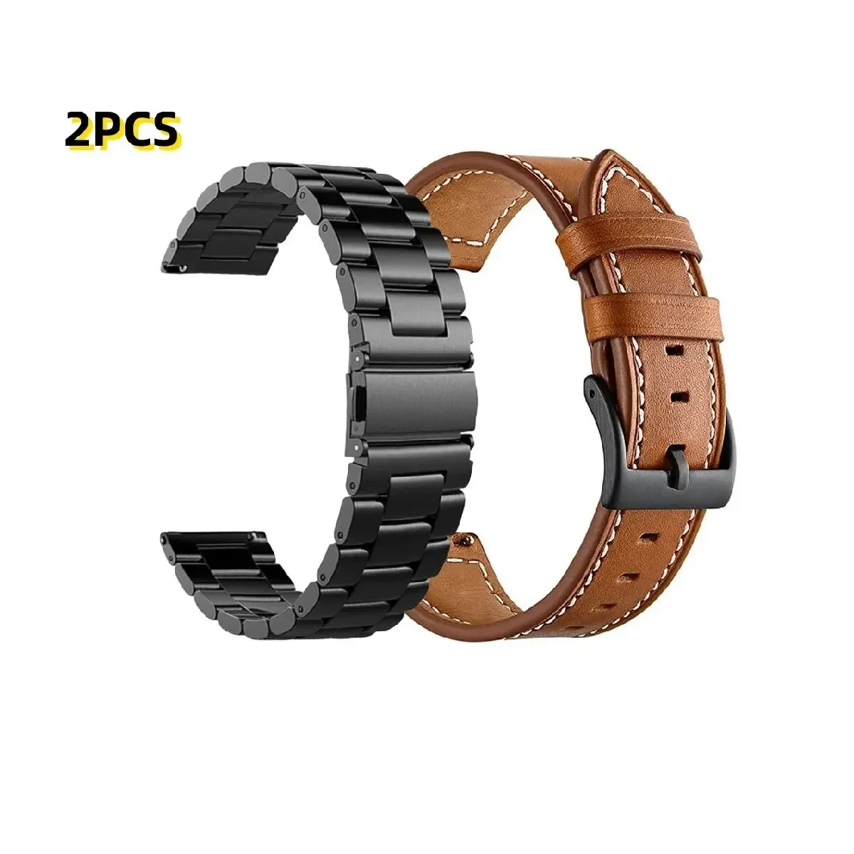 

Поп 2 шт. ремешки для часов из стальной кожи для Samsung Galaxy Watch для Huawei Watch спортивный браслет-браслет для 20 22 мм ремешок Starp Co