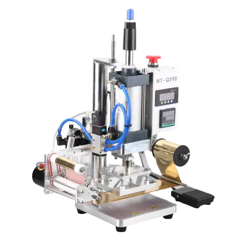 

Factory Direct Sales Pneumatic Heat Transfer Mask Hot Stamping Machine for PVC Card Book Leather Wood Custom Logo Embossing