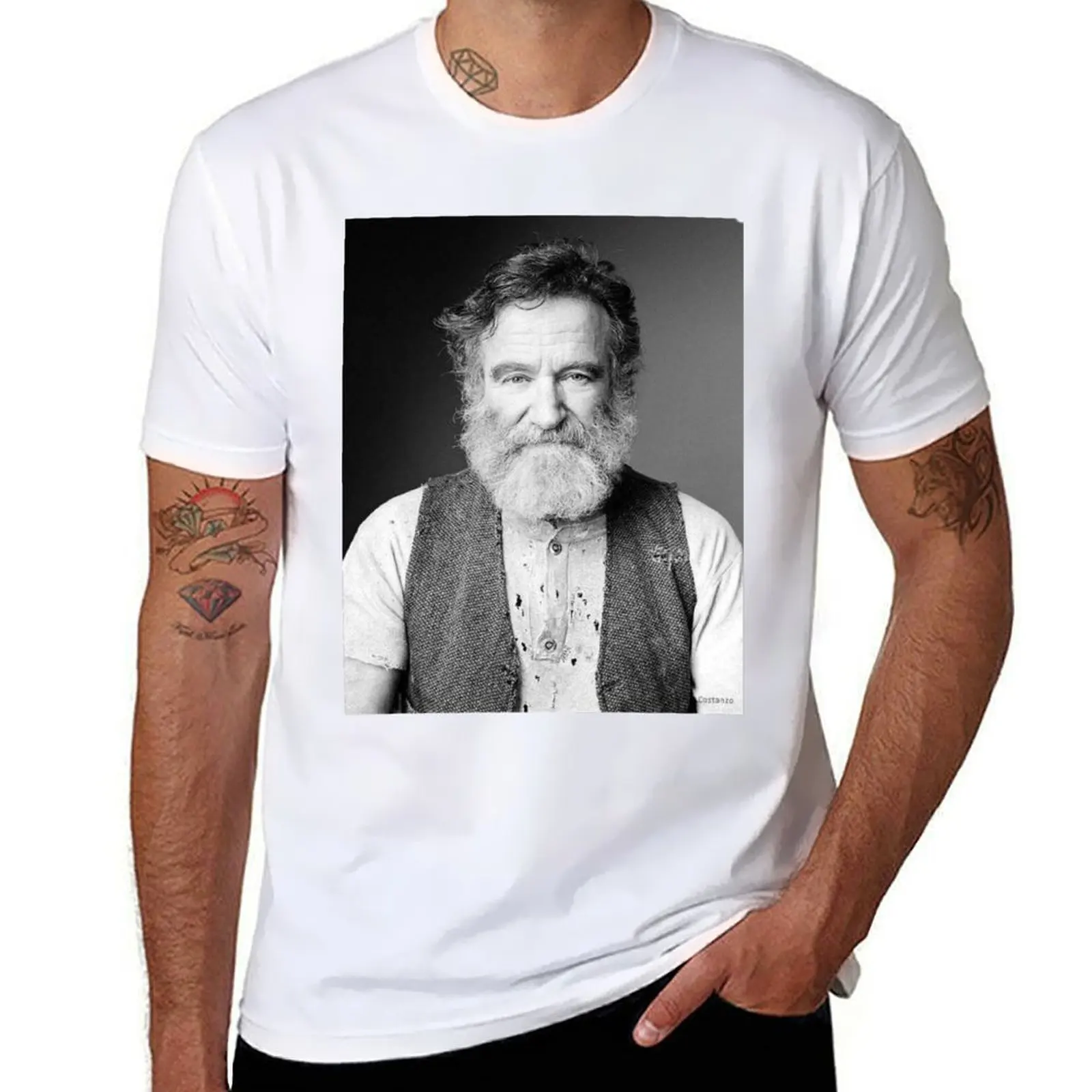 

Robin Williams T-Shirt cotton t shirts high quality t shirt man designer T-Shirt
