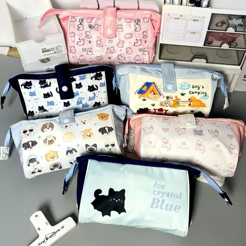 

Portable Canvas Pen Bag Large Capacity Portable Stationery Bag Multifunction Stationery Organizer Back To School