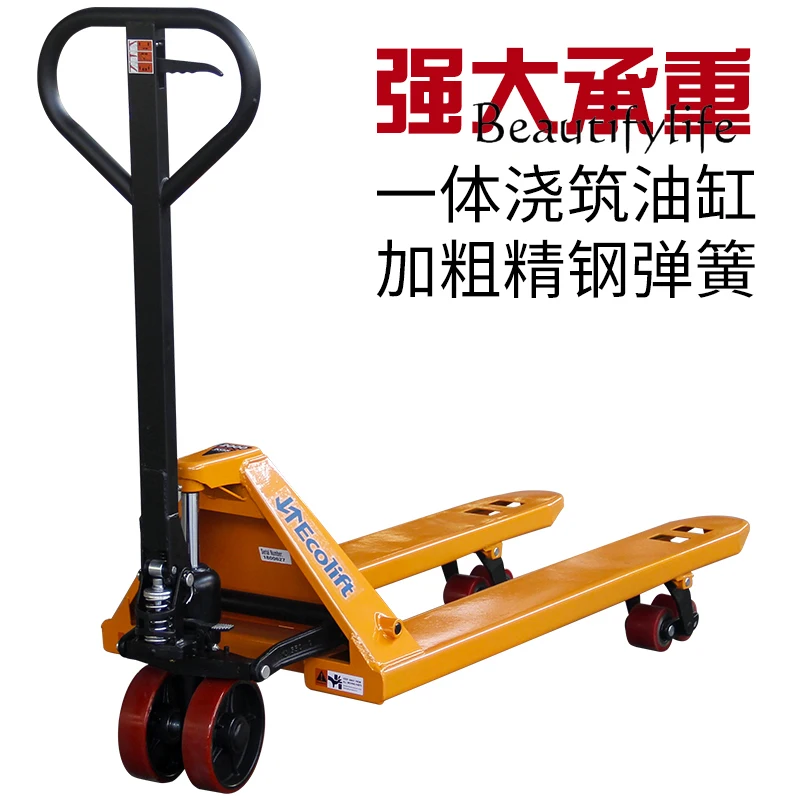 Manual hydraulic handling forklift hydraulic pallet loading and unloading hand-pulled push-tow loading and unloading forklift