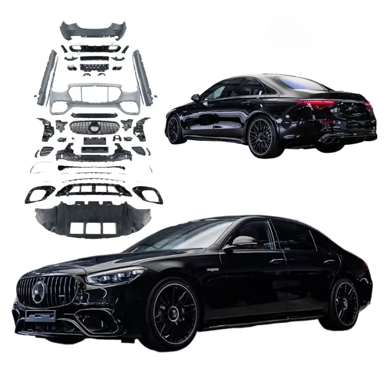 

Новое поступление для S-класса W223 Bodykit 2020+, обновление в стиле W223 S63, комплект для переоборудования, полипропиленовые бамперы, боковые юбки